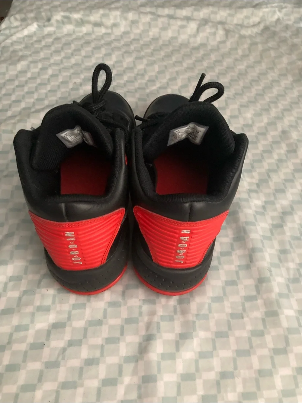 Jordan Kids Black Sneakers with Red Soles